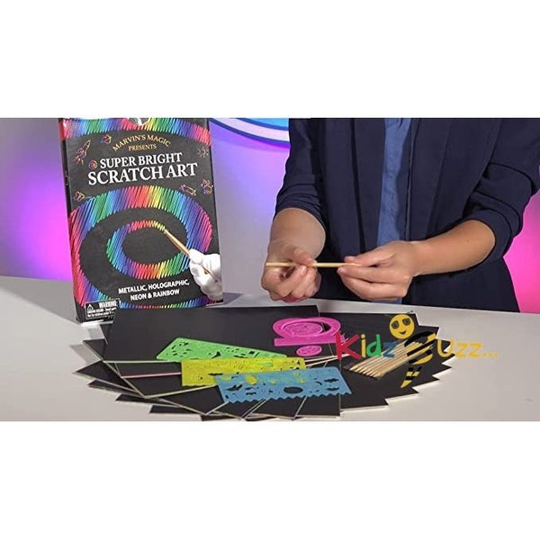 Scratch Art for Adults & Kids, 4 Pack A3 Rainbow Scratch Painting