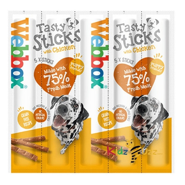 WEBBOX DOGS DELIGHT CHICKEN LARGE BREED 18X5 STICKS