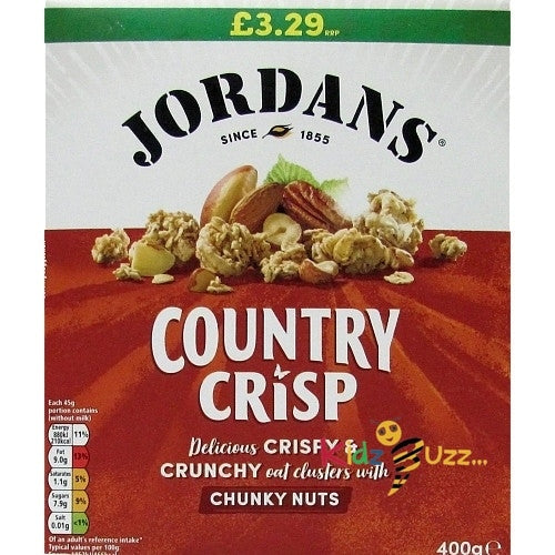 JORDANS COUNTRY CRISP CHUNKY NUTS 400g x6 PM £3.29