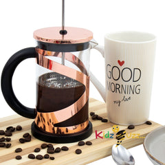 French Press Coffee Maker Copper 600ml - Trendy Coffee Maker