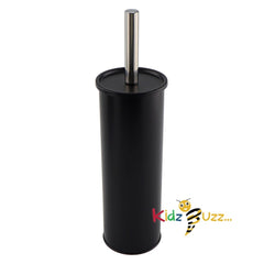 Stainless Steel Toilet Brush with Holder Black 1.7L- Modern Toilet Brush Set