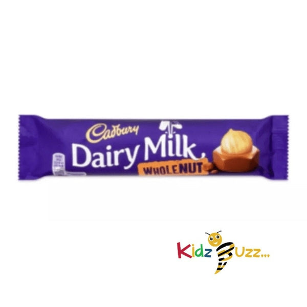 Cadbury Dairy Milk Wholenut Standard Chocolates Bars 24x 45g
