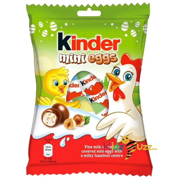 Kinder Mini Eggs Pouch, 75g - Pack Of 10