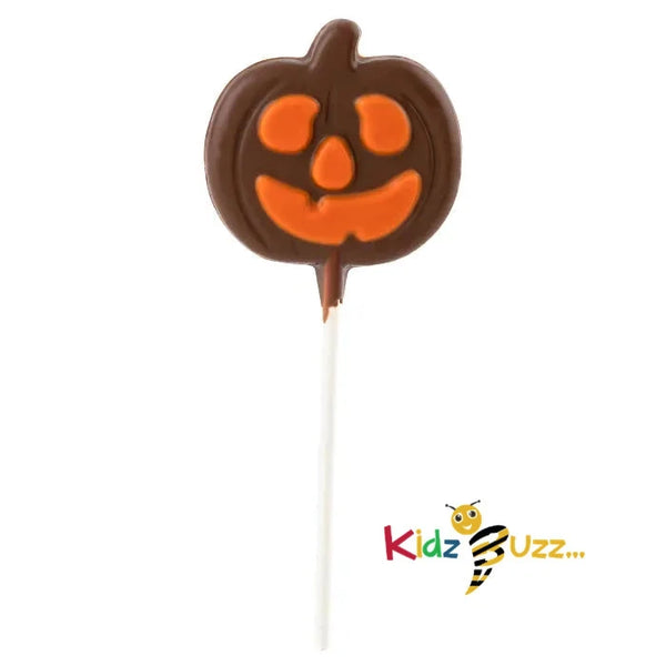 Halloween Chocolate Lollipop - Pumpkin, 27g Pack of 10