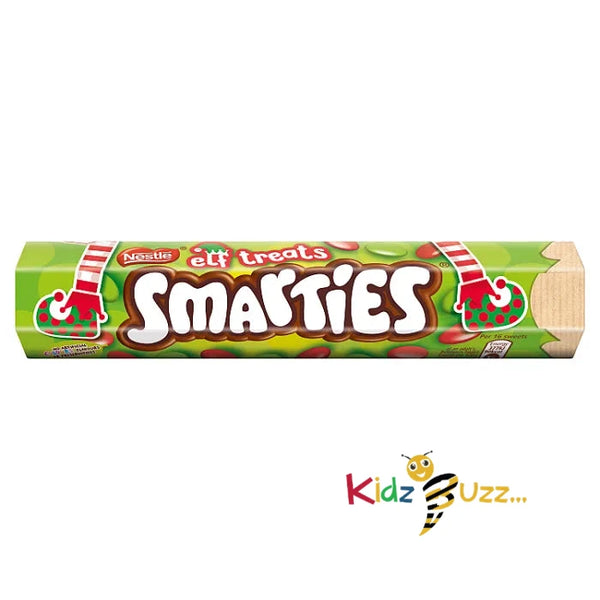 Smarties Elf Treats Milk Chocolate Giant Tube, 120g Pack Of 10