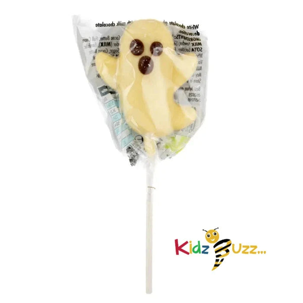 Halloween Chocolate Lollipop - Ghost, 27g Pack Of 10