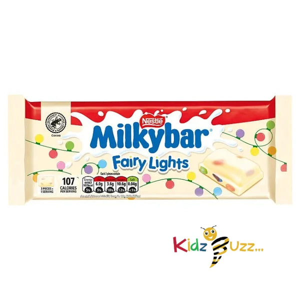 Milkybar Fairy Lights White Chocolate Sharing Bar, 100g Pack Of 10