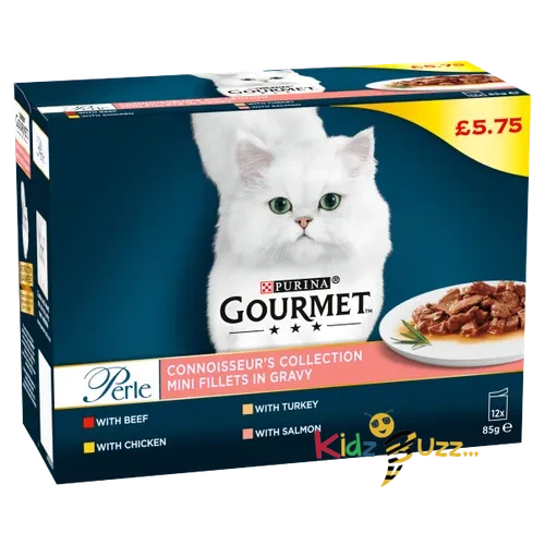 Gourmet Perle Connoisseur's Collection Mini Fillets in Gravy 12x85g 48 Packs