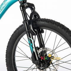 Huffy Extent Mountain Bike 20 Inch Wheels 6 Gears Aqua Metallic Blue + Front Suspension