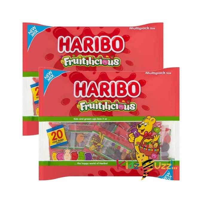 Haribo Fruitilicious 20 Mini Bags 320g x2 | kidzbuzzz