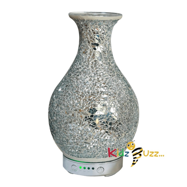 Silver Mosaic Diffuser - LED Light Gift Item For Home Decoration