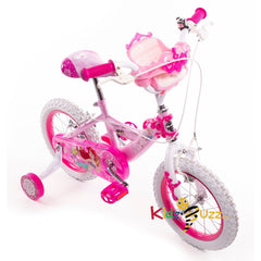 Huffy Disney Princess 14 Inch Girls Bike Pink For Ages 4-6 ft Rupunzel, Cinderalla and more