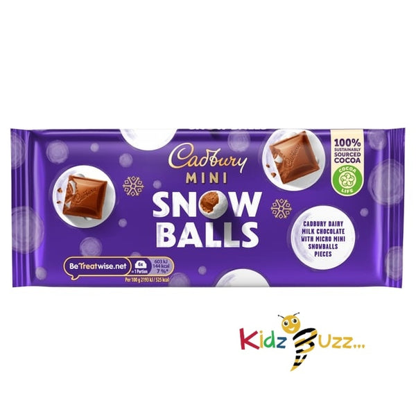 Cadbury Dairy Milk Mini Snowballs Chocolate Bar 110g x4