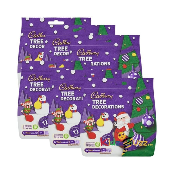 Cadbury Milk Chocolate Tree Bauble Decorations Bag 72gX6