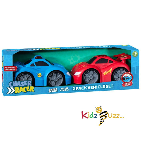 Super Vehicle Set Light & Sound Red and Blue Car Toy Best Gift For Kids