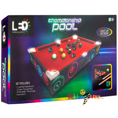 Championship Pool Table Set, Light Up Action Game For Kids