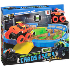 33Pcs Monster Truck Chaos Arena Playset Toys For Boys & Girls