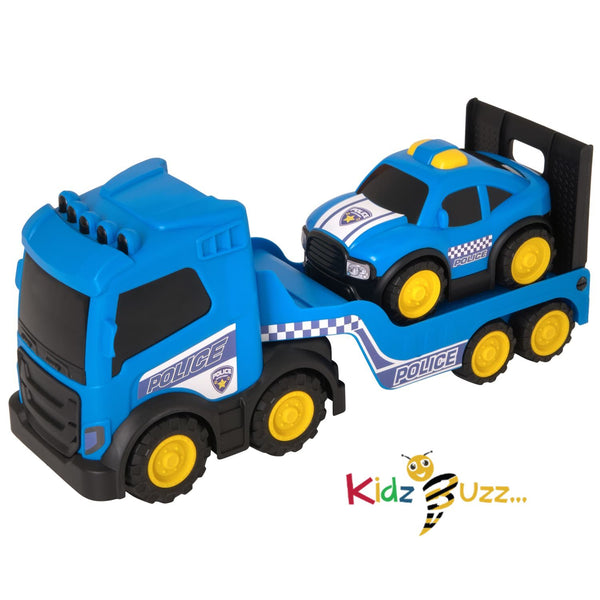 Police Emergency Transporter – Rescue Transport Truck & Police Car for Kids