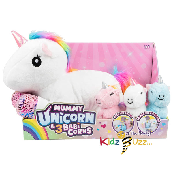 Unicorn Plush Toy Set, Unicorn & 3 Baby Corns Plush Toy, Unicorn Gifts For Girls