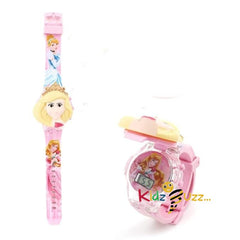 Princess Watch Light Glowing with Music Tune and Face Cover Multicolour 3D Led Watch Best Gift