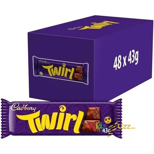 Twirl Original Milk Chocolate Whirly Chocolate 43g 1 Box 48 Bars