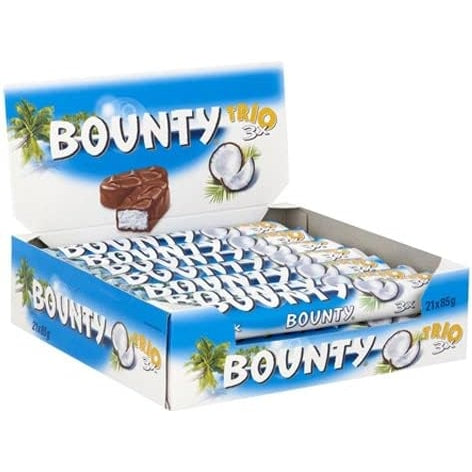 Bounty Coconut Milk Chocolate Trio Bar - Pack of 21 x 85G