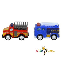 City Police Team – Kids Pull-Back Police Car Playset – Set of 6