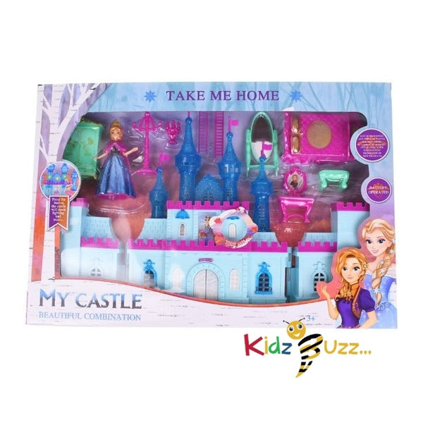 Frozen Castle With Doll & Furniture Toys For Kids