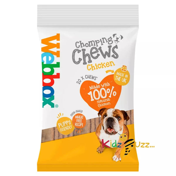 Webbox Chomping Chews Dog Treats with Chicken 200G X 10