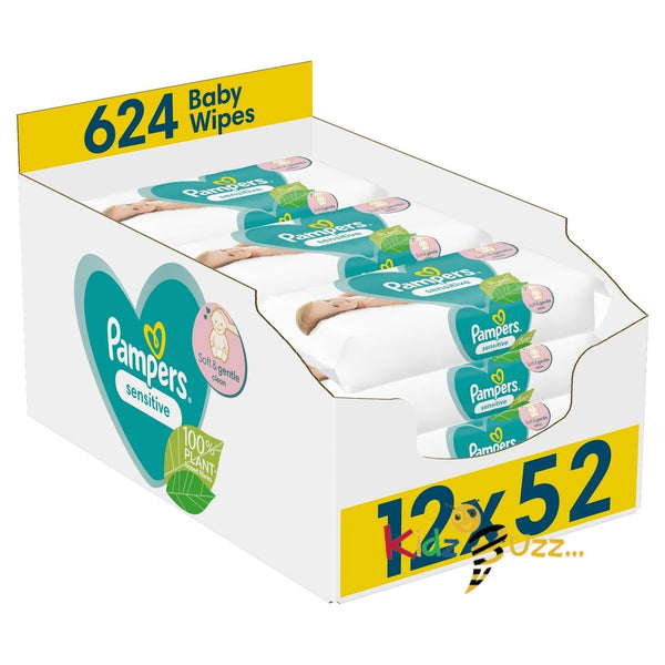 Pampers Sensitive Baby Wipes 12 x 52 per pack