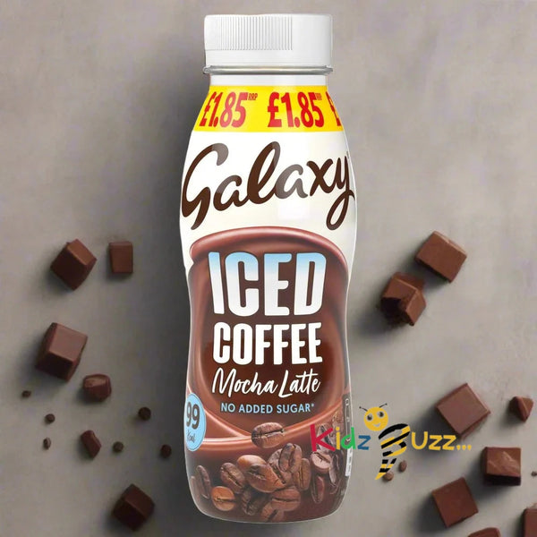 Galaxy Iced Coffee Mocha Latte 250ml Bottle (Pack of 12), Chocolate Caramel Coffee Flavour, Ready To Drink, No Added Sugar, Vegetarian - kidzbuzzz