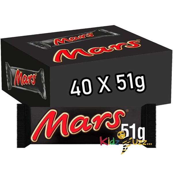 MARS Chocolate Bars, Chocolate, Caramel and Nougat Bar – Pack of 40 x 51g BB: 27Oct,24