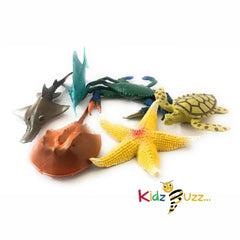 Sea Creatures Figure Animal Toy for Kids Play Safely Toy Aquatic Animal for Kids Set of 6