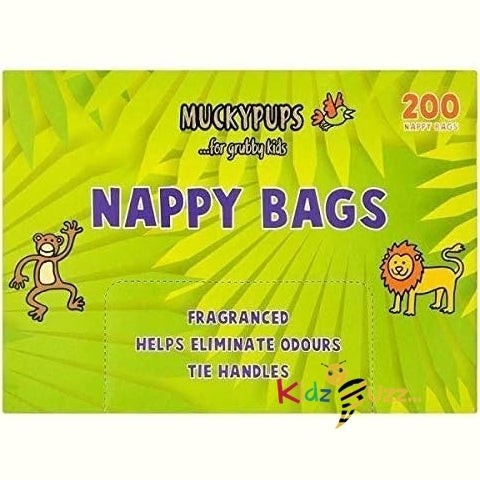 Mucky Pups Nappy Bags, 200 Count Pack of 5