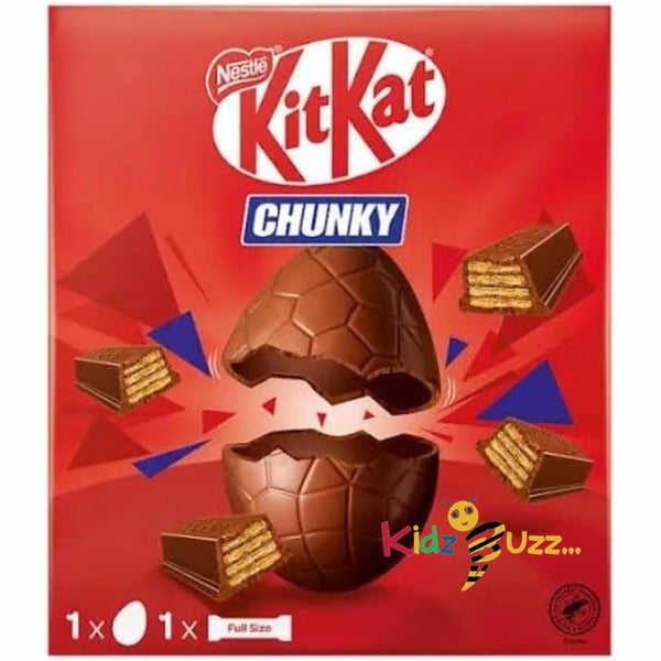 Pack Of 2 Easter Chocolate Egg - Kit Kat Chunky Milk Chocolate Large Easter Egg 190g – Easter Chocolate Gift for Kids, Men and Women