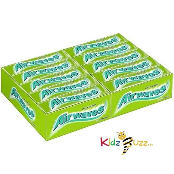 Wrigley's Airwaves Lime & Ginger Chew gum -14g, Lime & Ginger Chewing Gum Sugarfree Healthy Teeth & Gums