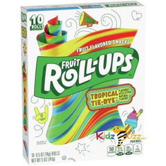 2 X Fruit Roll ups Tropical Tie Dye 141g 10 rolls