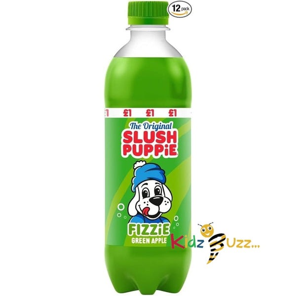 Slush Puppie The Original Fizzie Drink 250ml (Pack Of 12, Green Apple) - kidzbuzzz