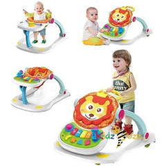 Multifunctional Baby Walker With Toy Tray 4 In 1-Learning Walker For Toddlers And Infants