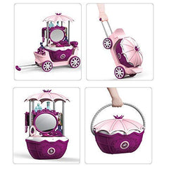 4 in 1 Surprise Princess Dresser Trolley, Pretend Play Beauty Set for Girls - kidzbuzzz