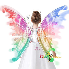 Light Up Butterfly Wings With Music For Kids- Costume Accessory For Halloween, Birthday Parties