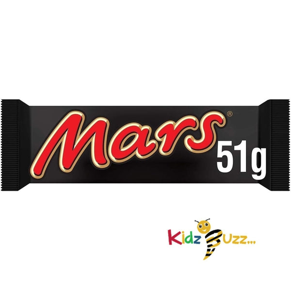 Mars Chocolate Bars, with Caramel, Nougat and Milk Chocolate Bulk Box, 48 Packs of 51g