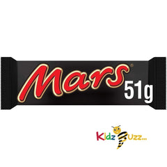 Mars Chocolate Bars, with Caramel, Nougat and Milk Chocolate Bulk Box, 48 Packs of 51g