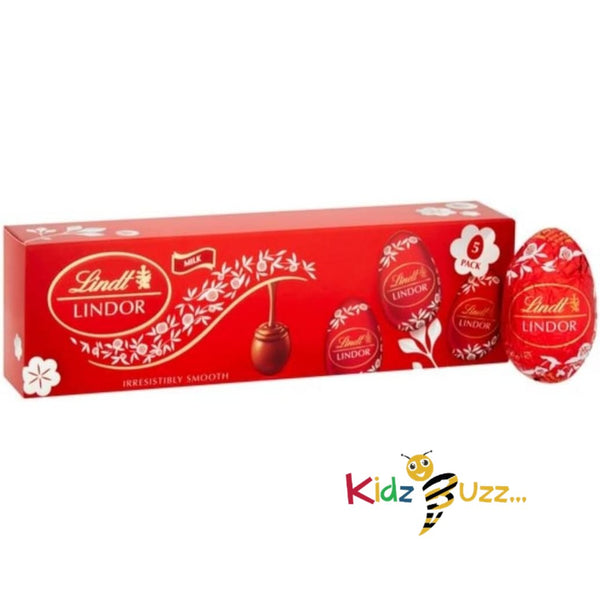 4 X Lindt Lindor Milk Chocolate Filled Easter Eggs 5X28g Perfect For Sharing