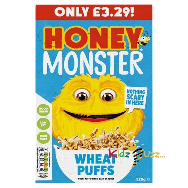 Honey Monster Wheat Puffs Cereal 520g 6 Pack Price Marked £3.29