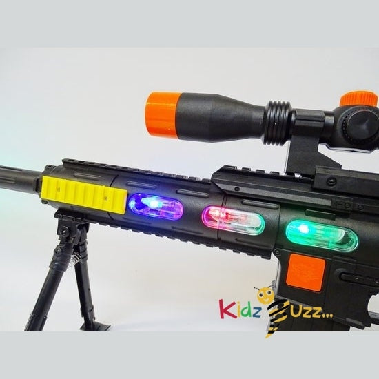 M4A1 Conquer Flash Gun Toy Gun-With Shooting Sounds And LED Lights - 83CM