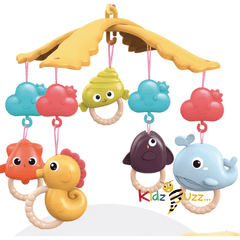 Sea Animal Remote Control Baby Mobile For Crib With Music Light & Hanging Rattles Toys