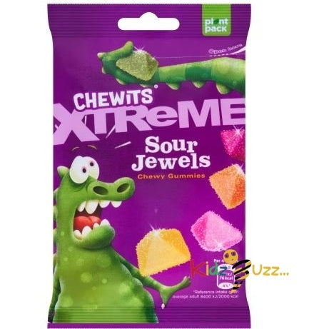 Chewits Xtreme Jewels Sour Mix 125g X 3