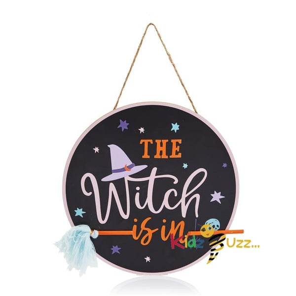 Spooks & Spells Round Witch Plaque