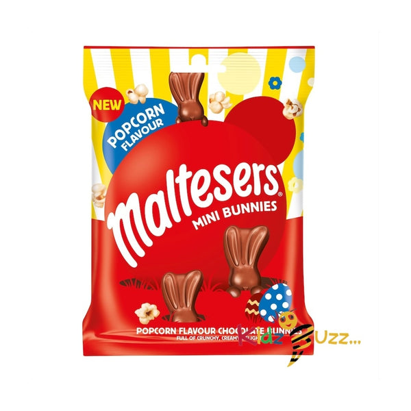 Maltesers Milk Chocolate Popcorn Mini Easter Bunnies 58g Pack Of 3